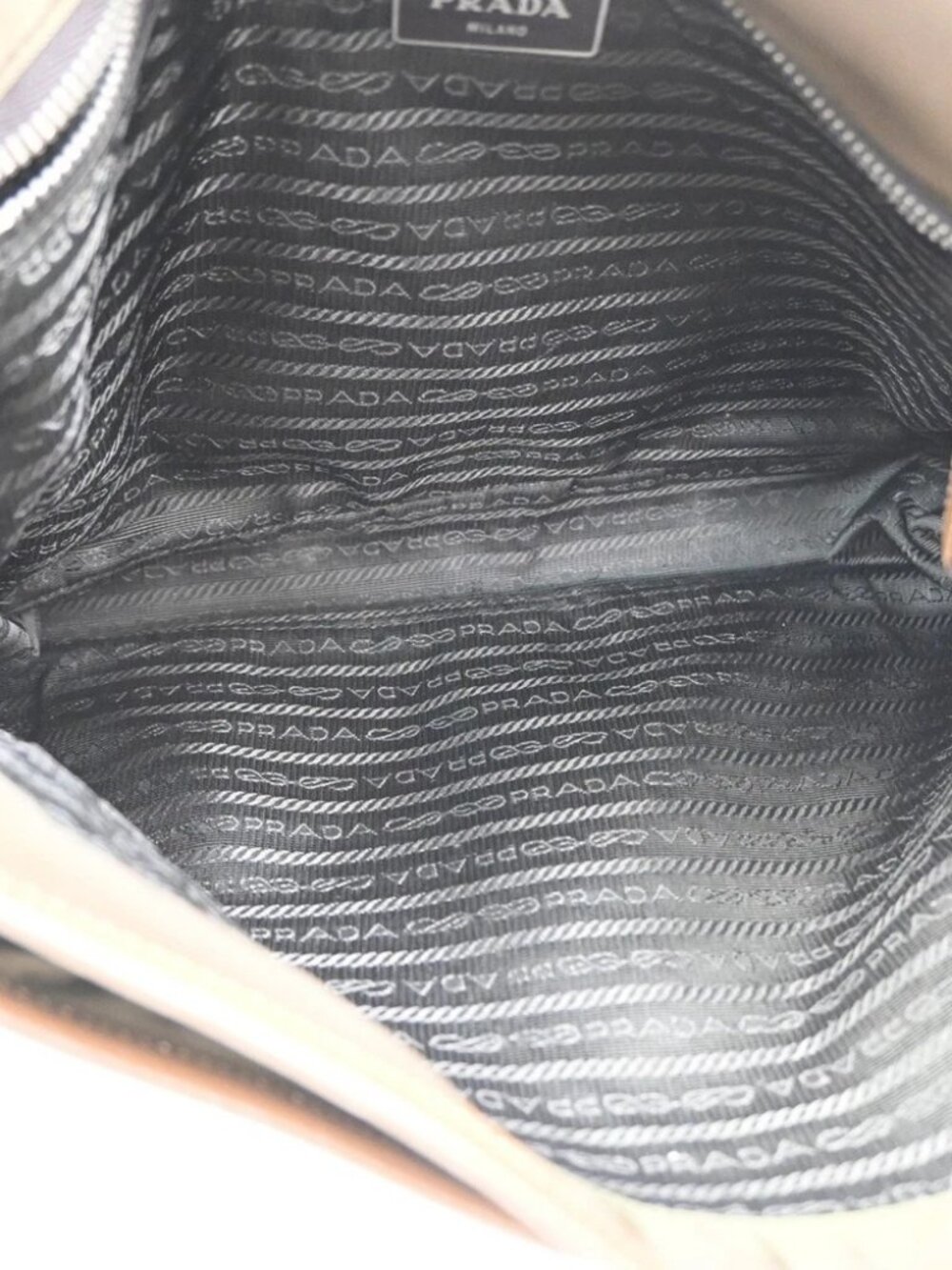 PRADA MILANO Tessuto Messenger Shoulder Bag Nylon Leather Italy Khaki 32CA854 - Picture 13 of 14